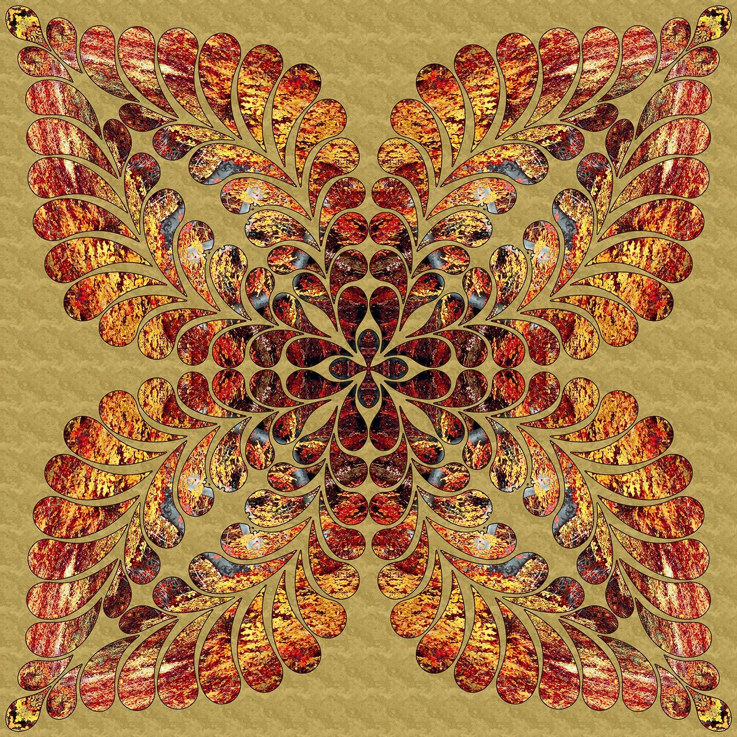 Fall Kaleidoscope Fabric Panel - MAK-011