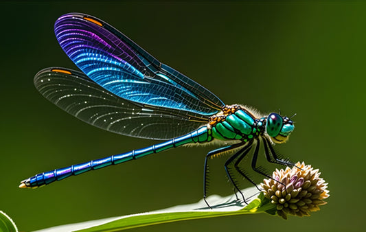 Green Dragonfly Fabric Panel - BRM-015